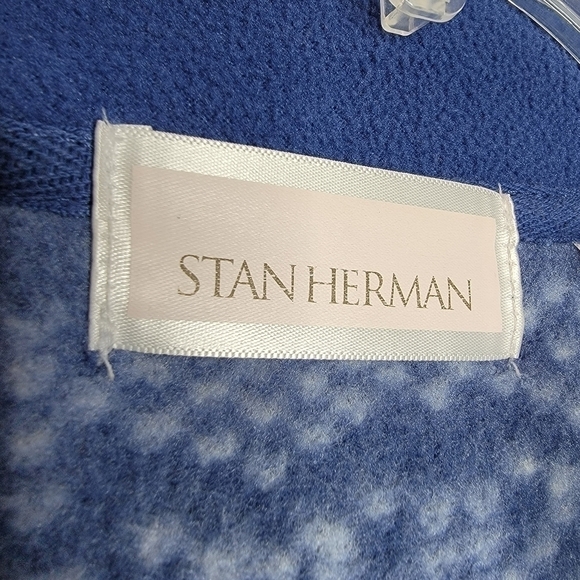 STAN HERMAN Geometric print soft jacket  women's XL long sleeve with zipper - Picture 8 of 15